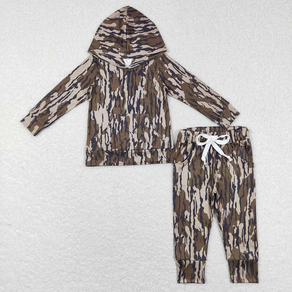 Bottomland Camo Long Sleeve Hooded Set