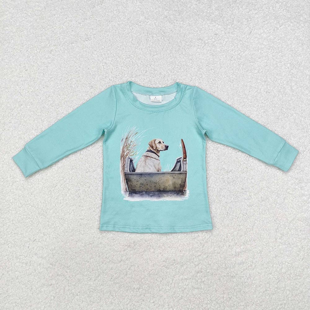 Dog Hunting Fishing Long Sleeve Tops