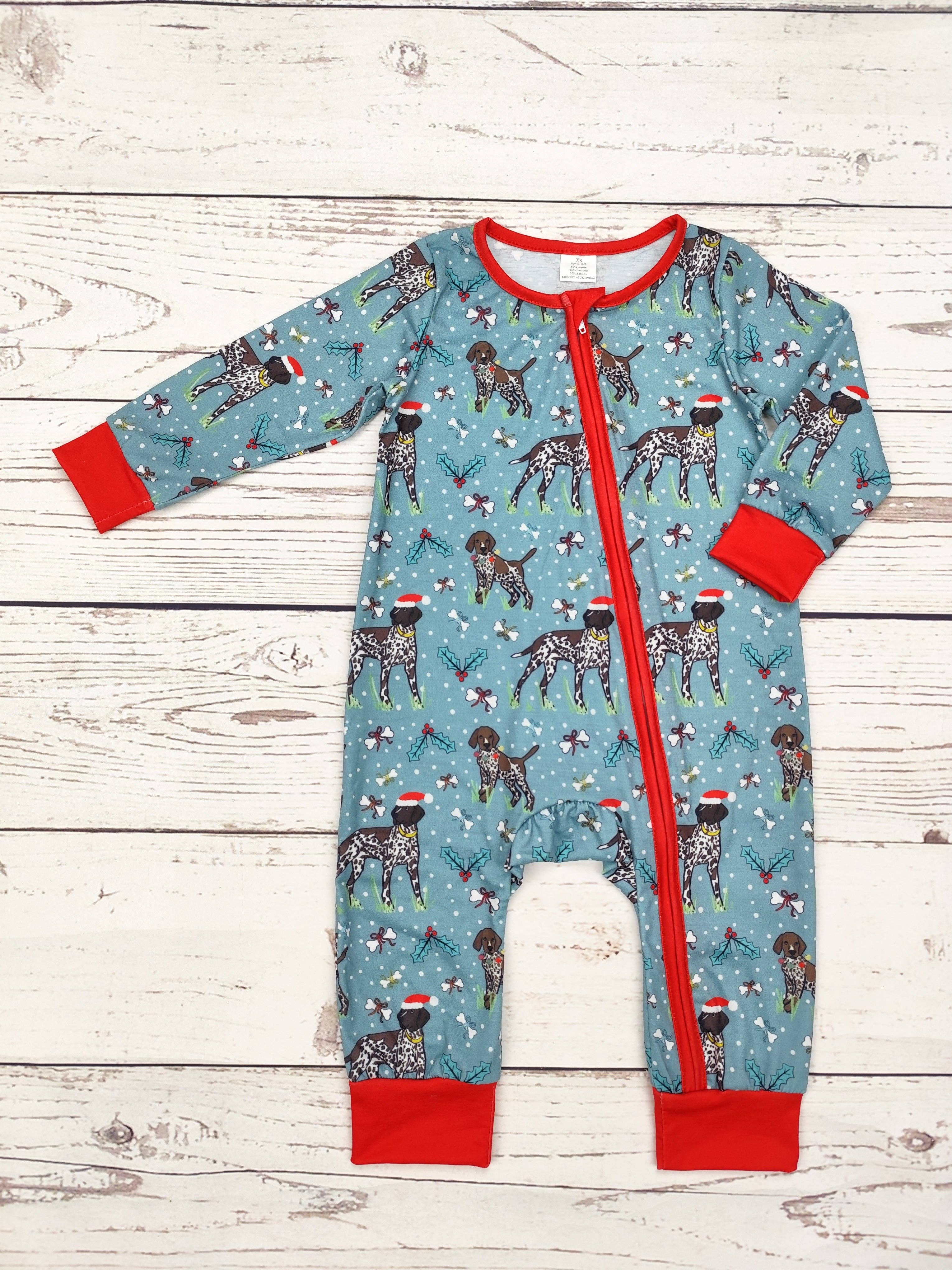 GSP Christmas Print Zip Sleeper-Bamboo