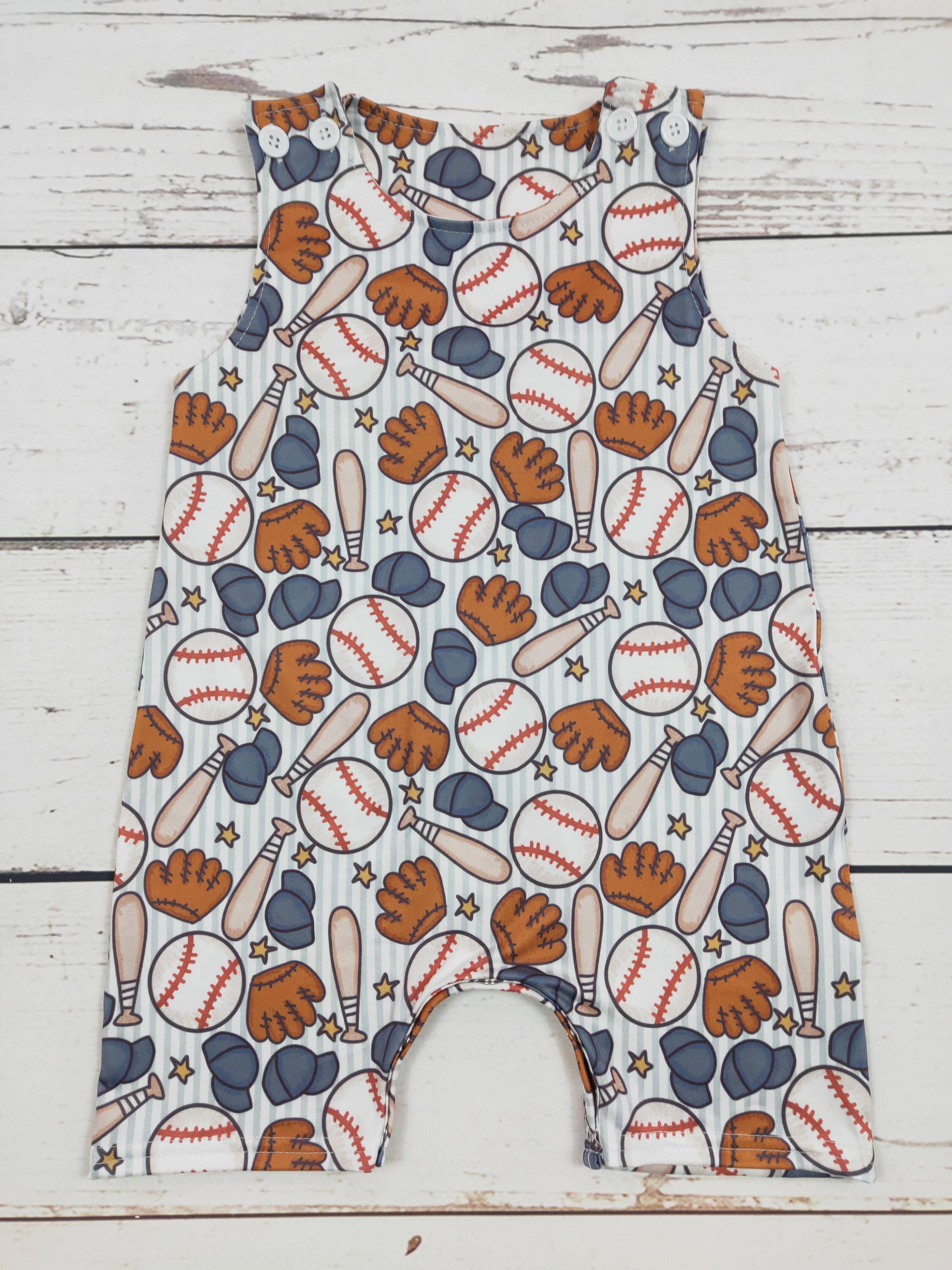 Baseball Printed Romper