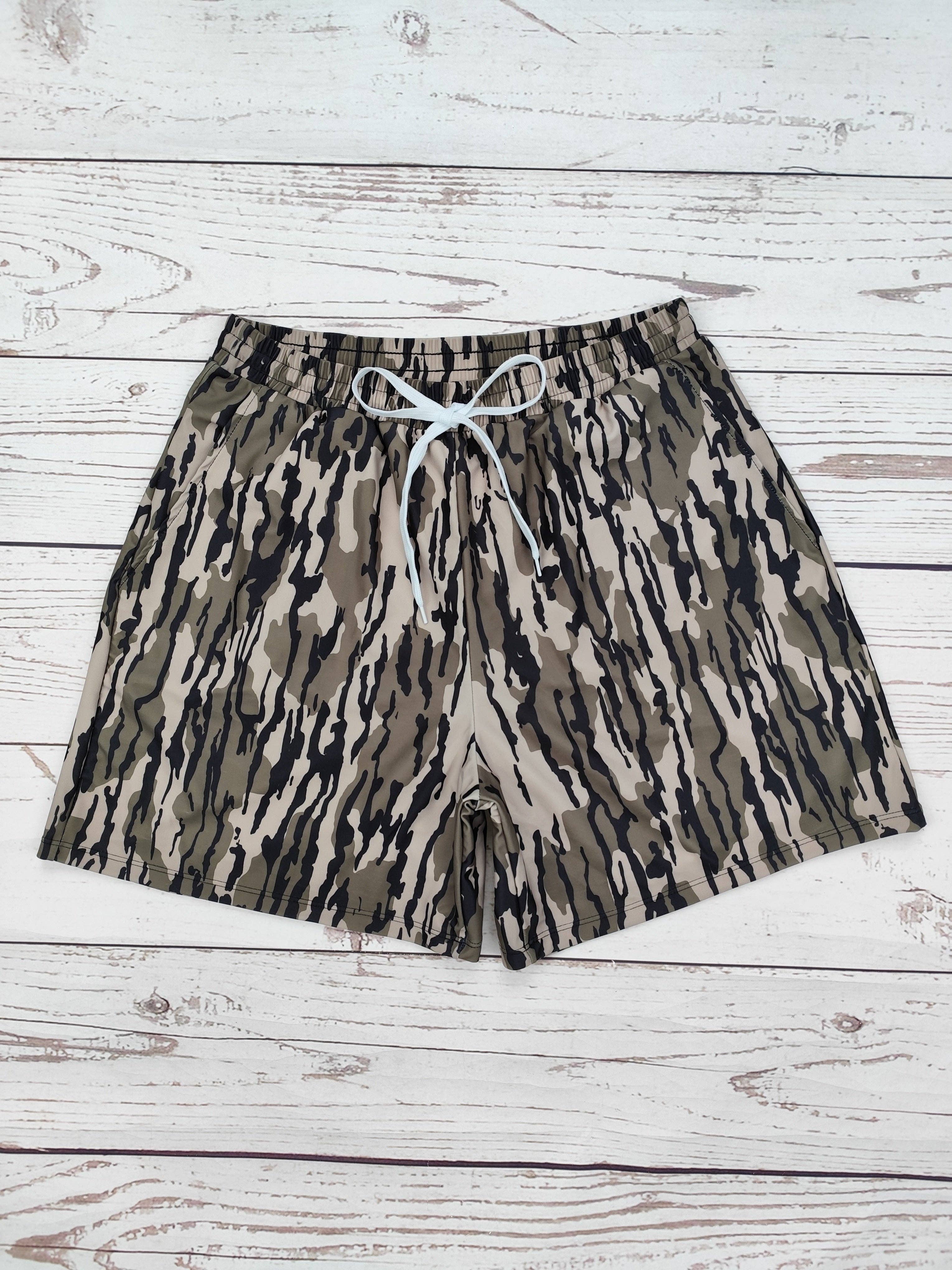 Men's Camouflage Printed Swim Shorts