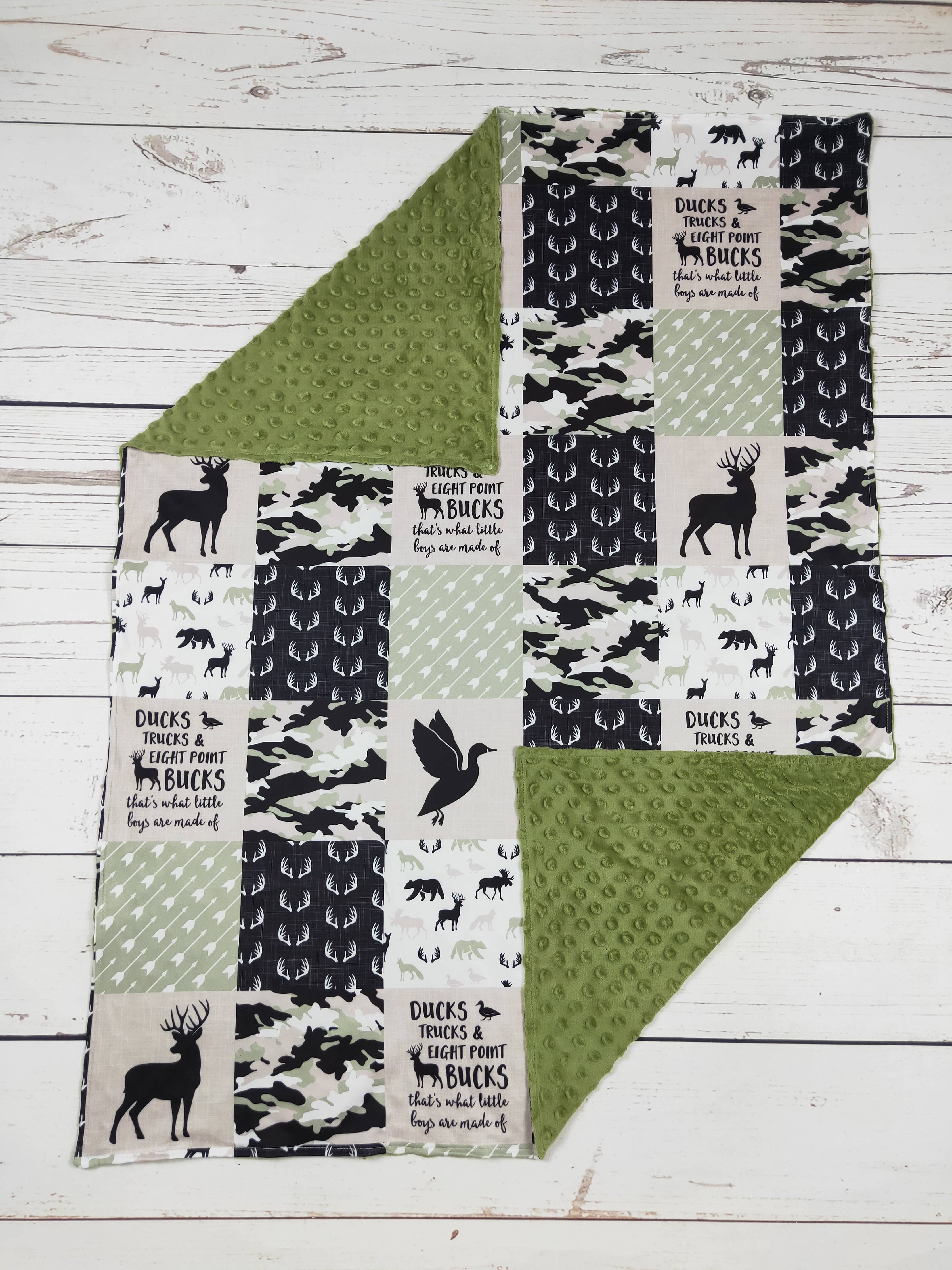 Ducks, Trucks, & 8 Point Bucks Hunting Blanket