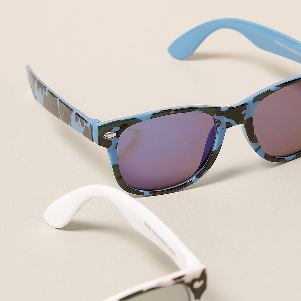 Kids Trendy Camo Pattern Sunglasses