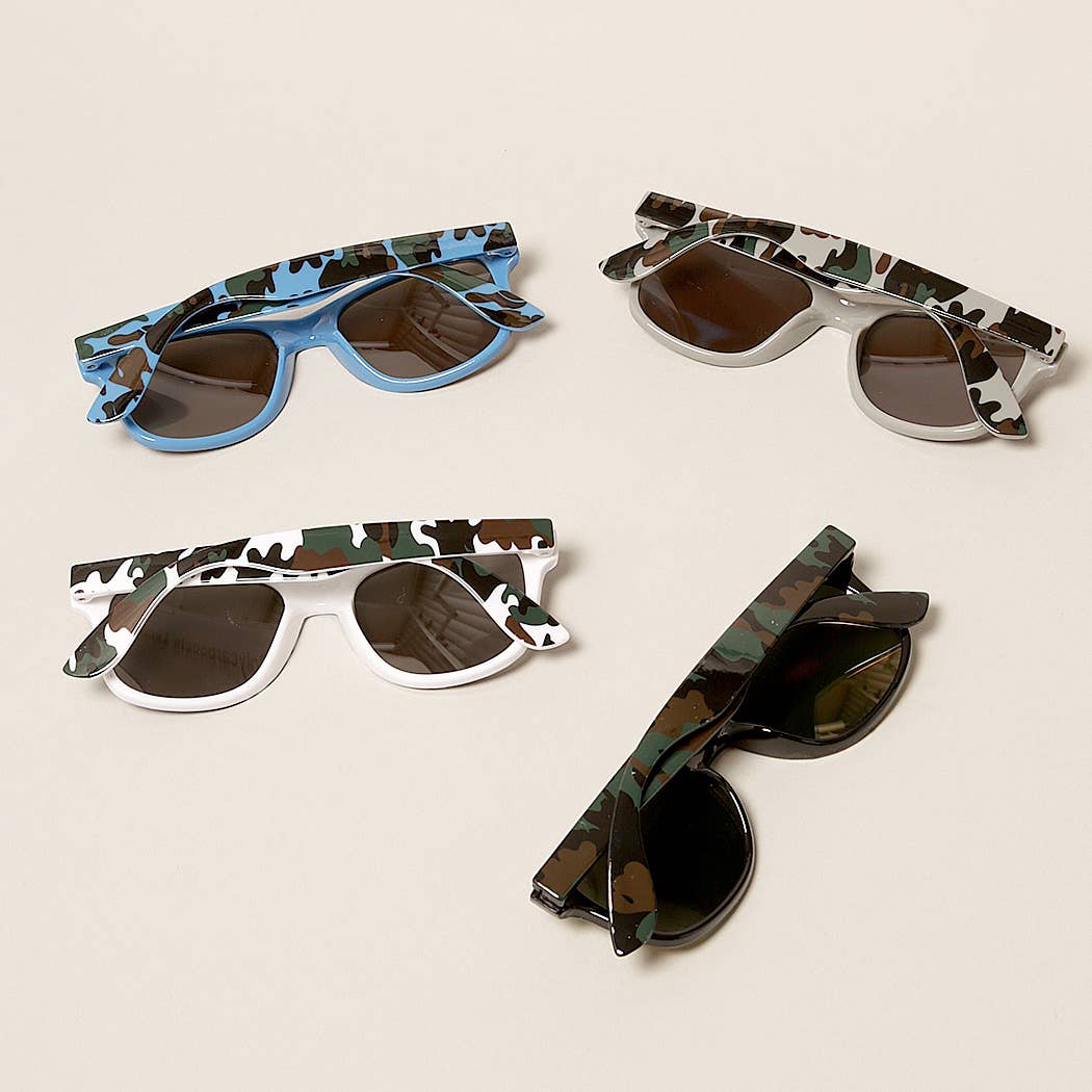 Kids Trendy Camo Pattern Sunglasses