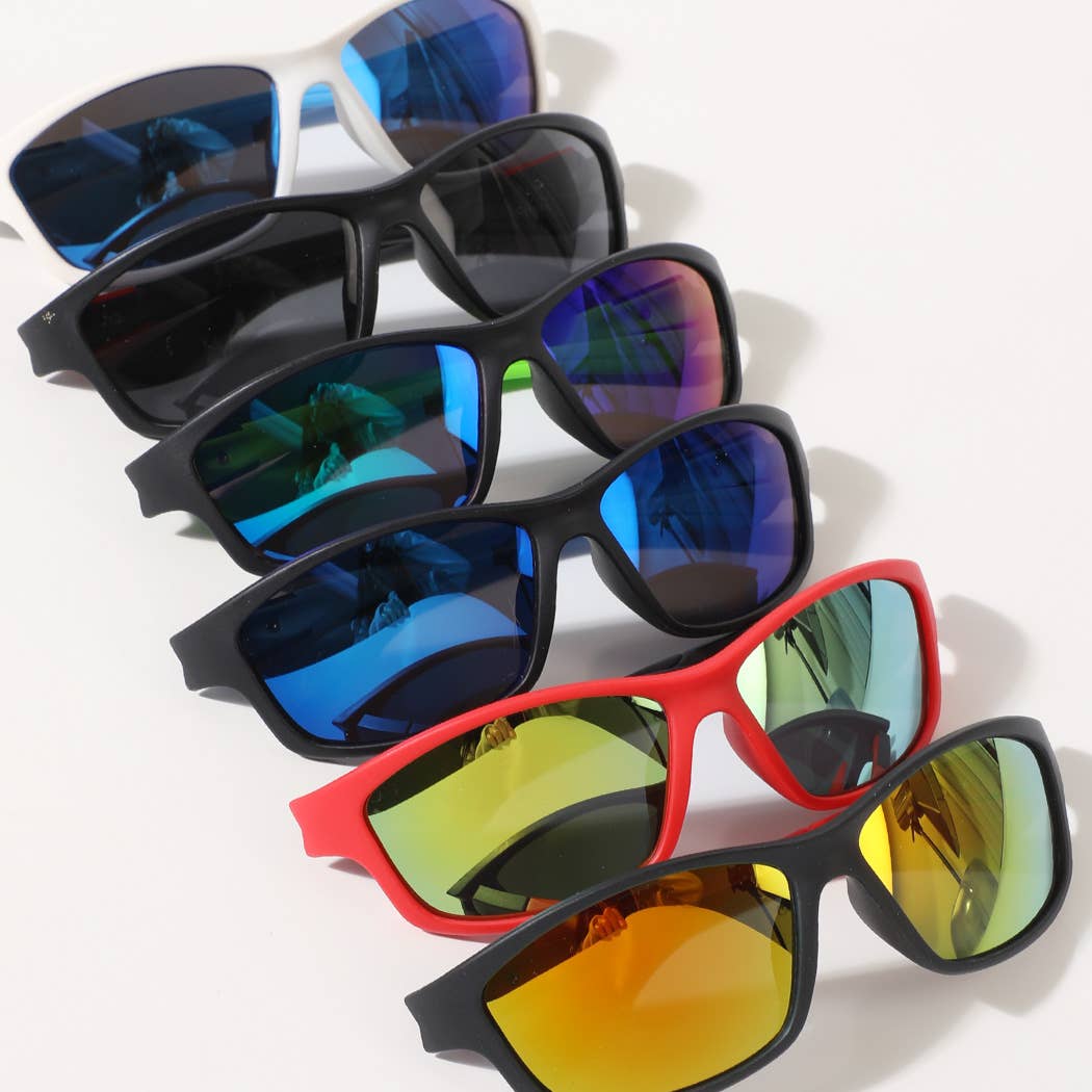 Kids Solid Colored Frame Tinted Lenses Sunglasses