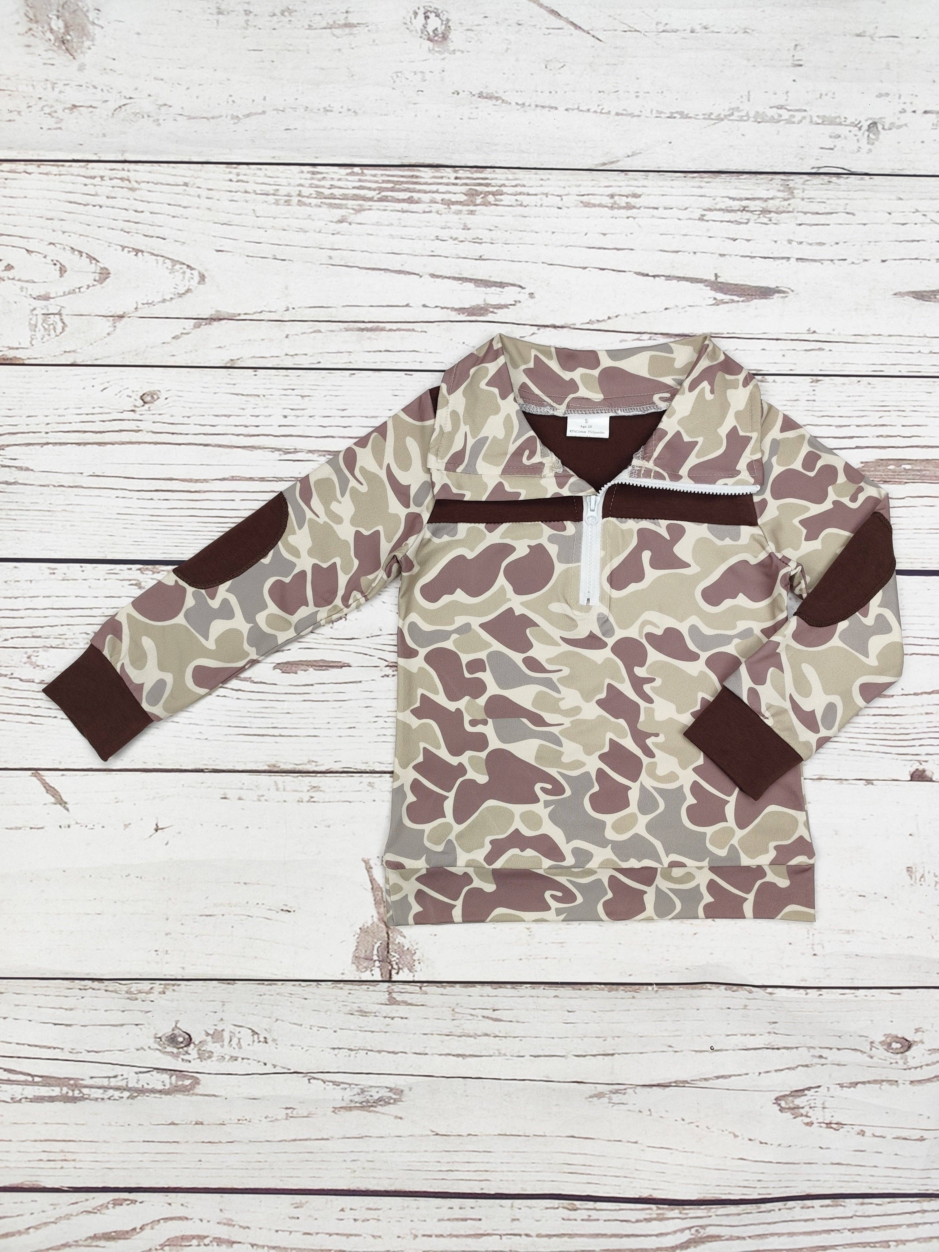Camouflage Zip Hunting Pullover