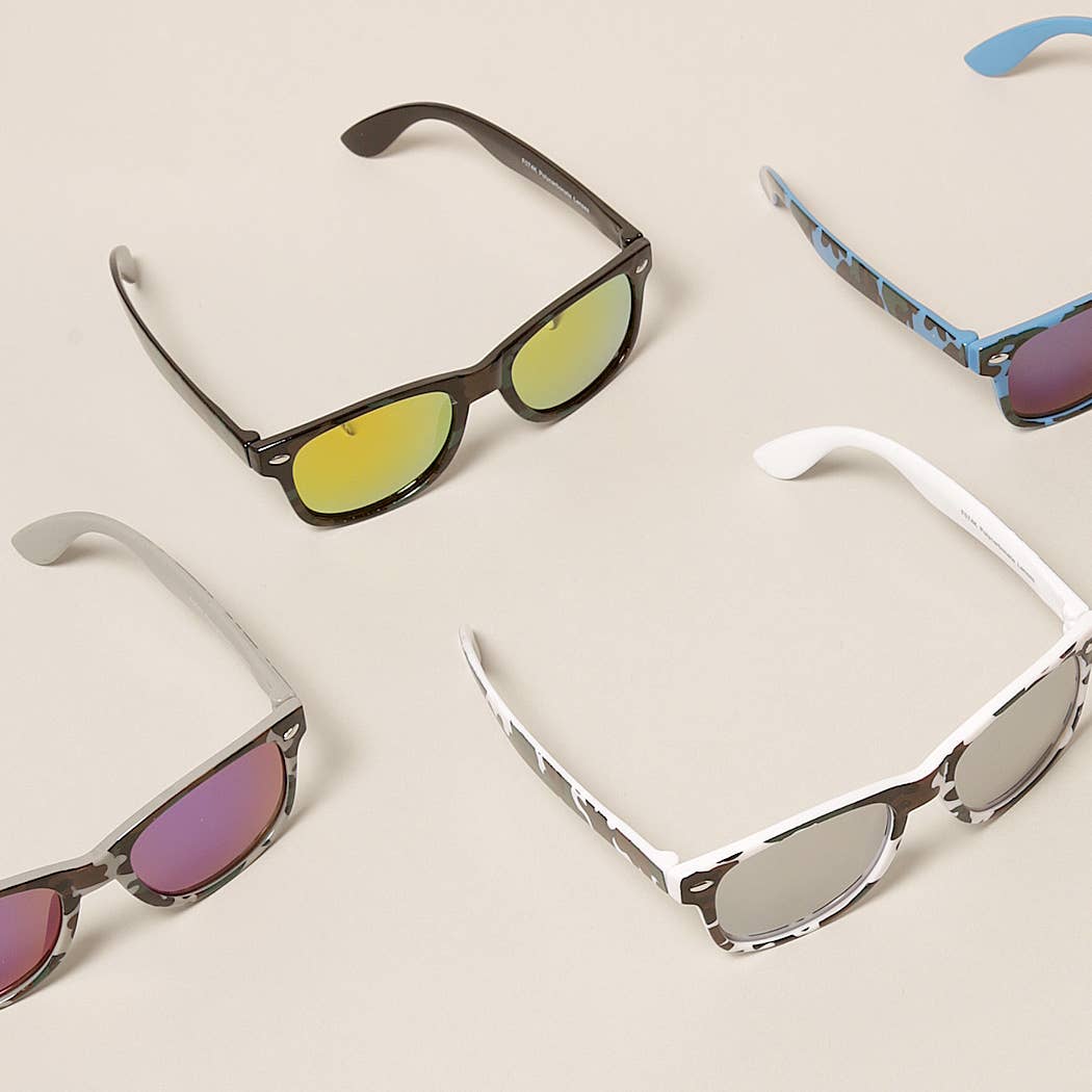 Kids Trendy Camo Pattern Sunglasses
