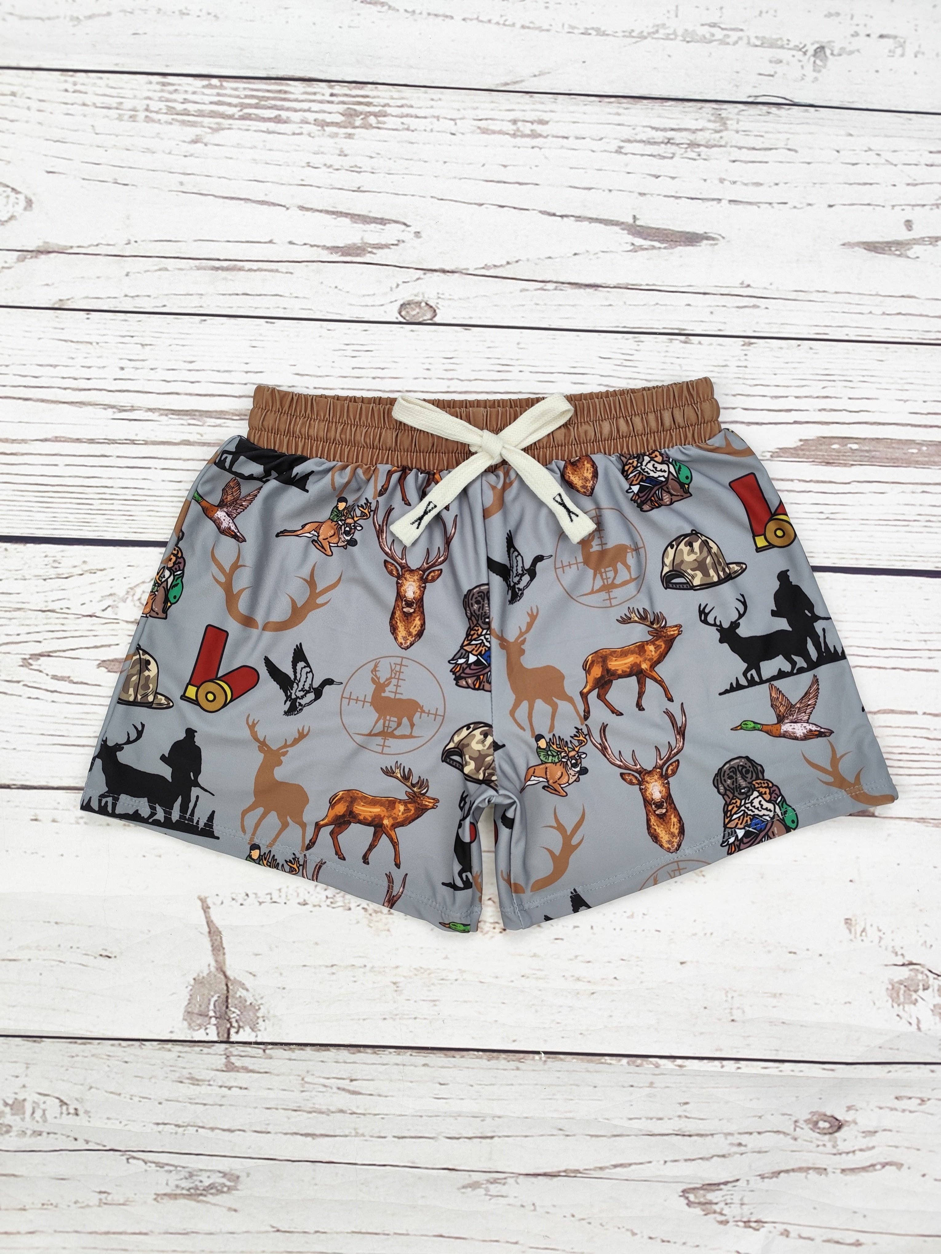 Deer Print Swim Shorts