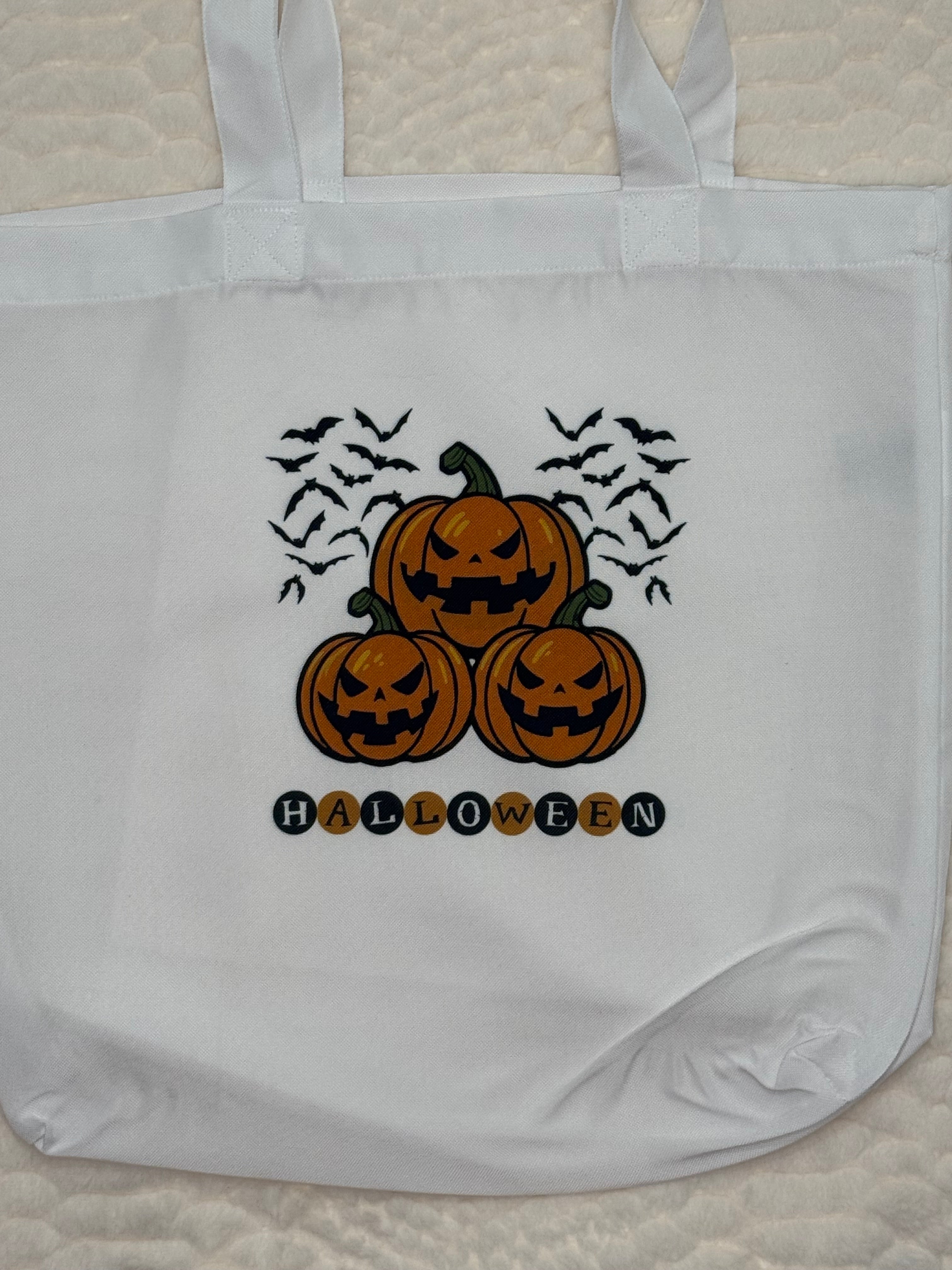Sublimination Halloween Tote Bag, Pumpkins