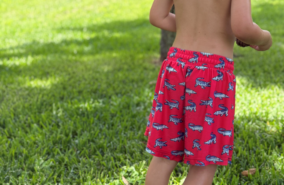 Crocodile Print Swim Shorts