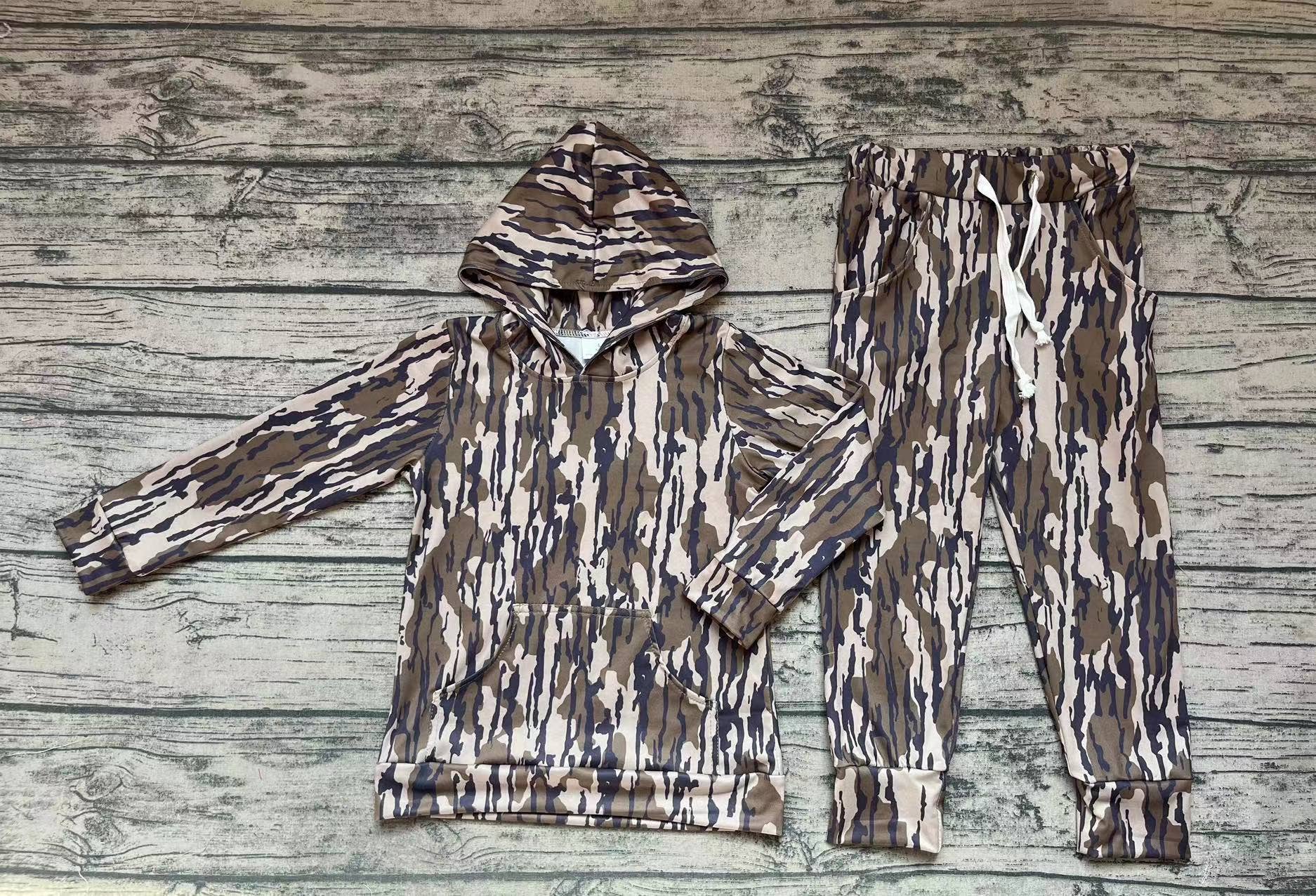 Bottomland Camo Long Sleeve Hooded Set
