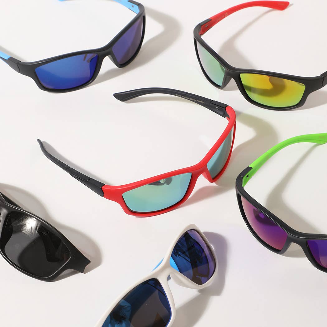 Kids Solid Colored Frame Tinted Lenses Sunglasses