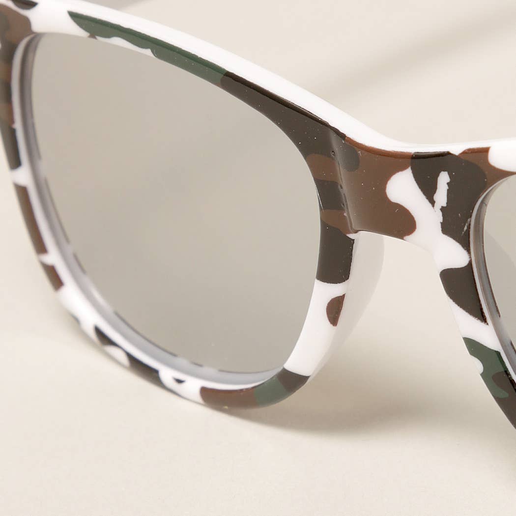 Kids Trendy Camo Pattern Sunglasses