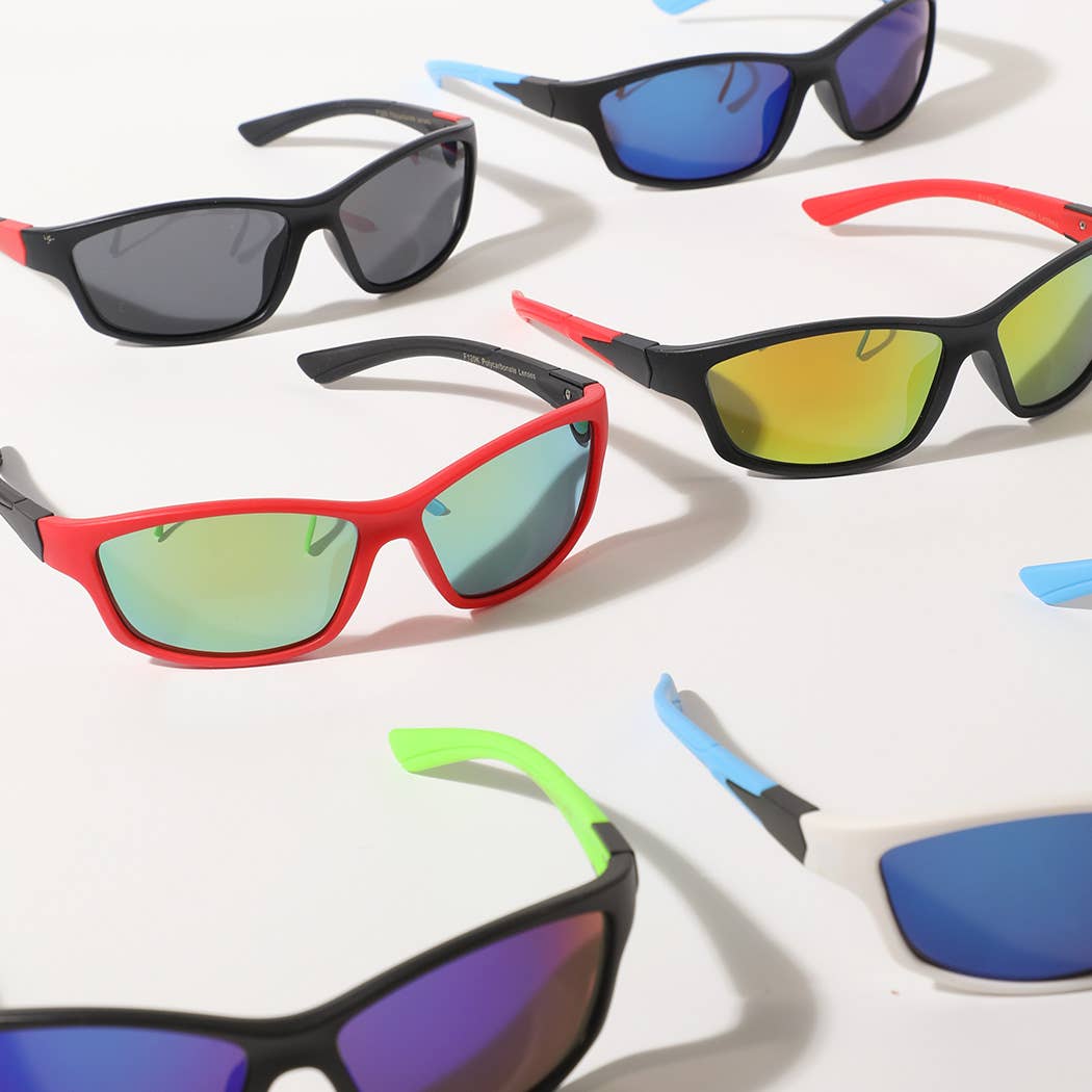 Kids Solid Colored Frame Tinted Lenses Sunglasses