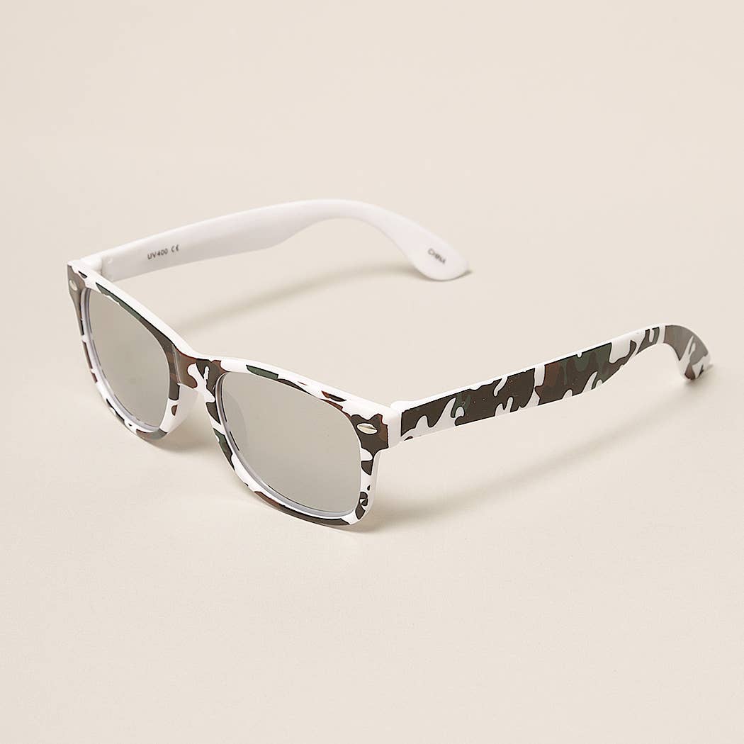 Kids Trendy Camo Pattern Sunglasses