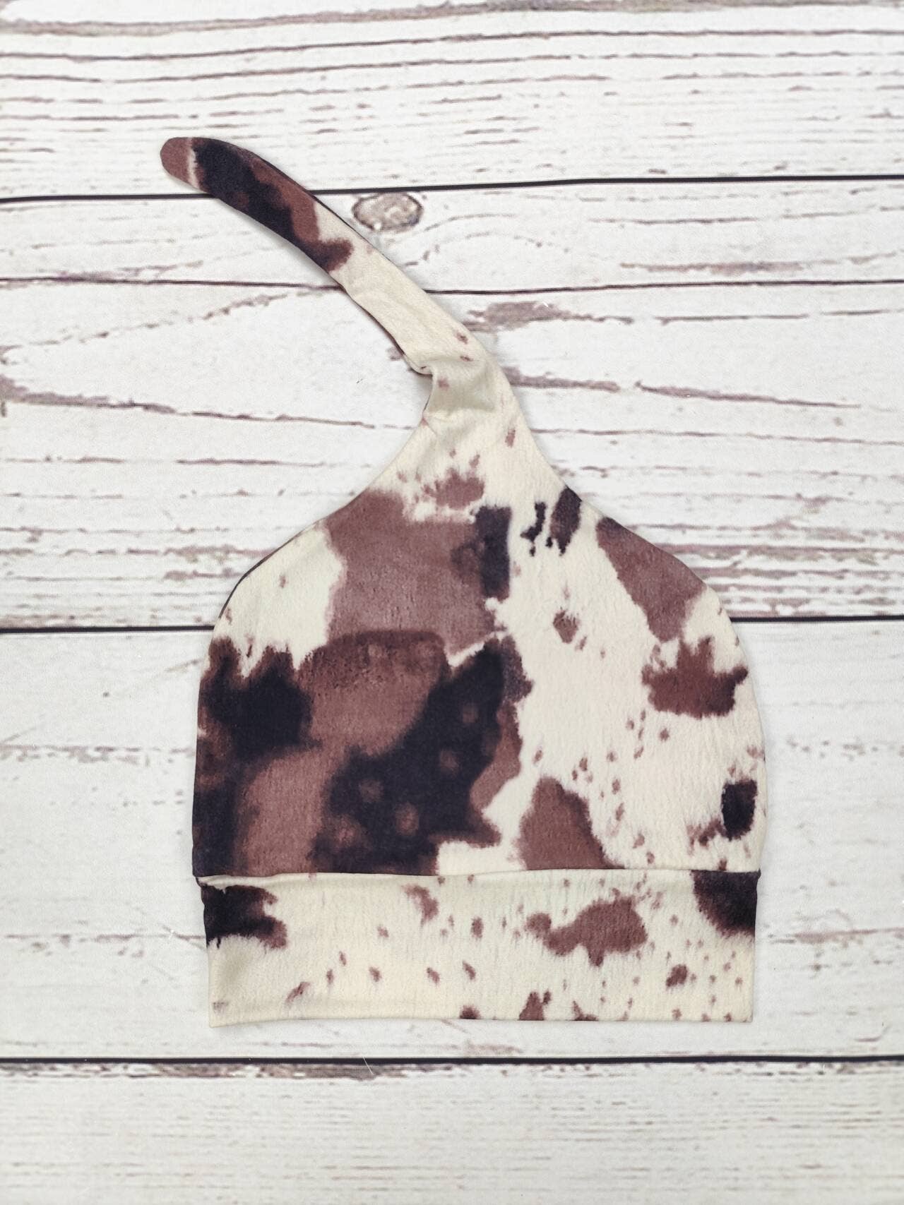 Brown Cows Printed Infant Hat