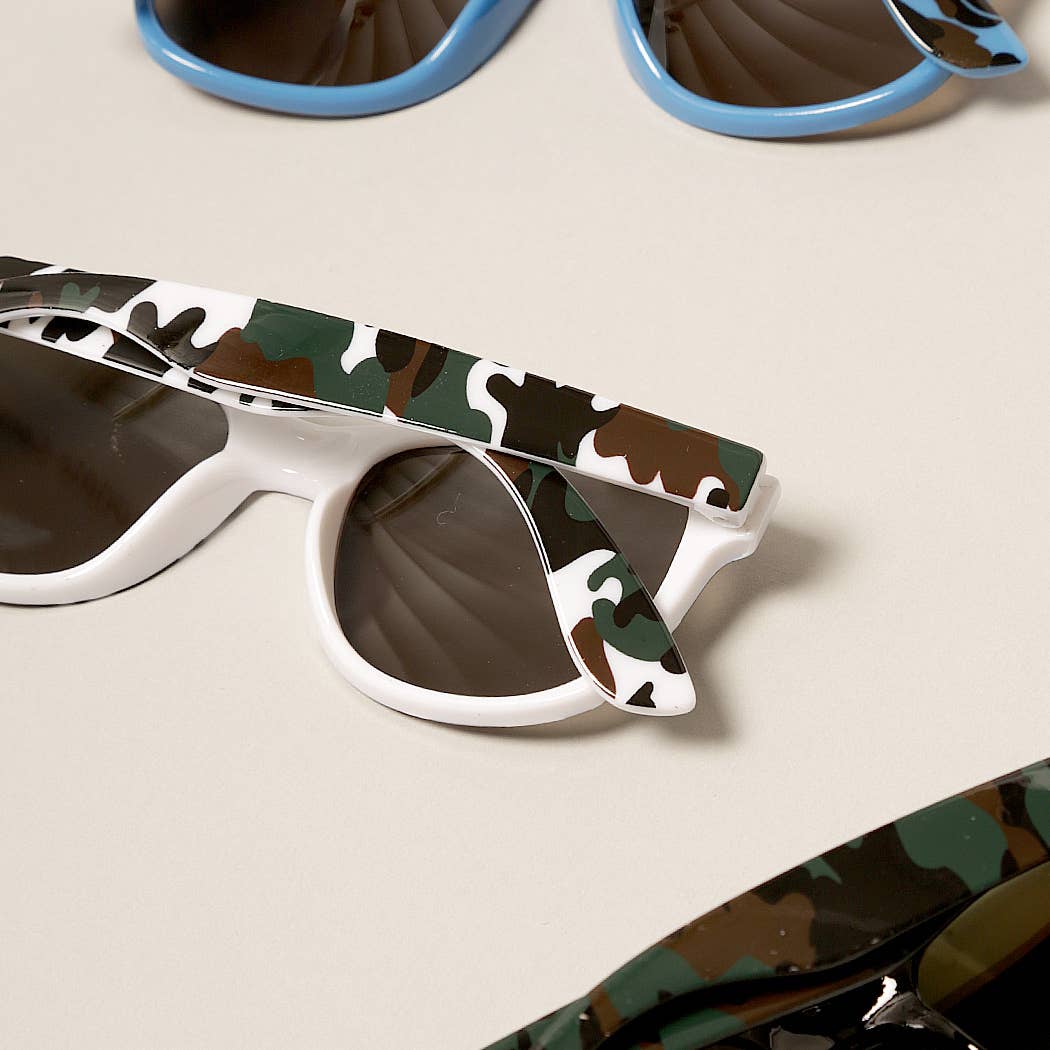 Kids Trendy Camo Pattern Sunglasses