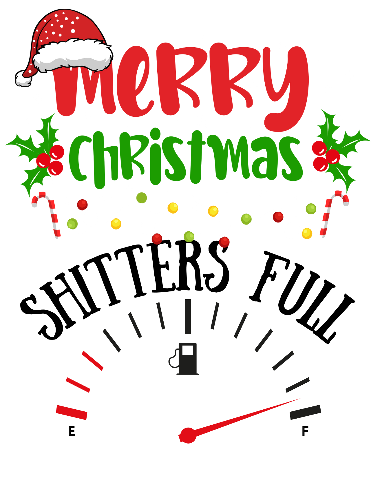 Merry Christmas, Shitters full - onesie